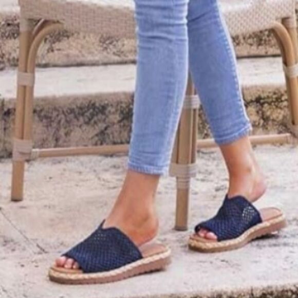 BRAND NEW BARE STRAPS WOVEN  WOMEN's  TASMINE SLIP ON SANDALS - Picture 1 of 15